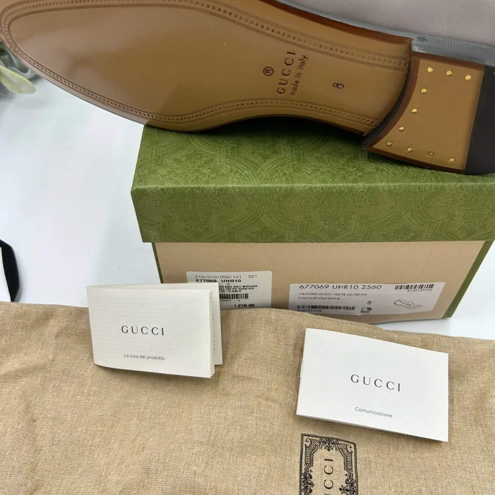 Men's Gucci, Jordaan 100th anniversary horse bit loafer size 8 fits 9 US - Picture 10 of 12